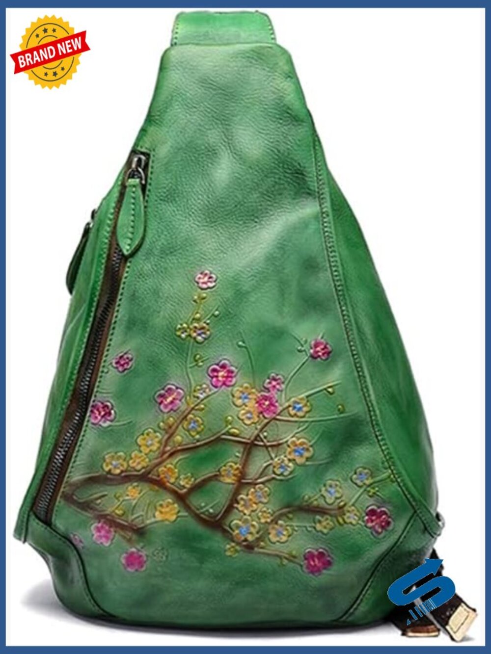 Genuine Leather Sling Bag Vintage Handmade Chest Backpack Crossbody Daypack